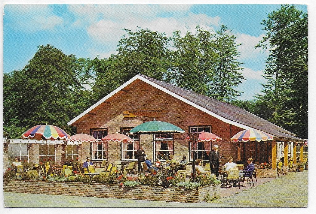 Lage Vuursche Cafe Hakstege gelopen ansichtkaart (B 2914 ), Ophalen of Verzenden, 1980 tot heden, Gelopen, Utrecht