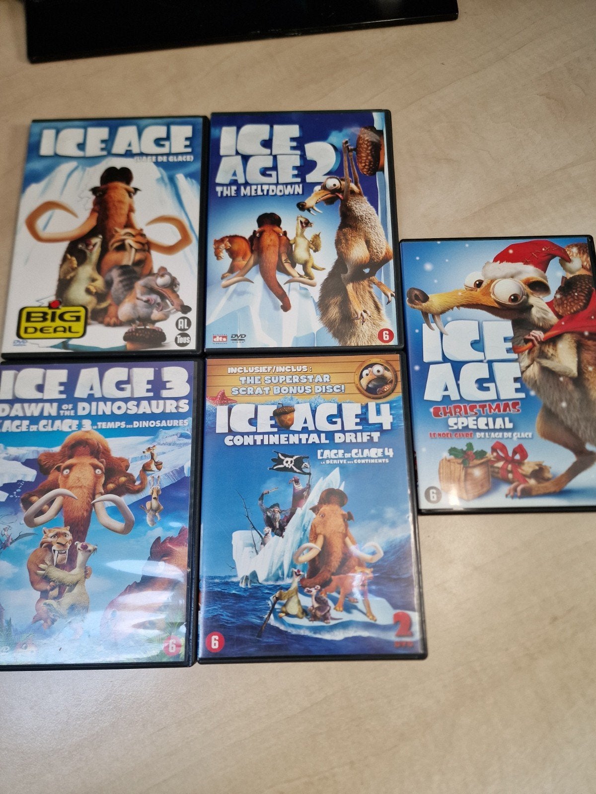 Ice Age DVD Collectie - De Complete Saga en Kerst Special, Gebruikt, Animatie, Nederlands, Inclusief doosje