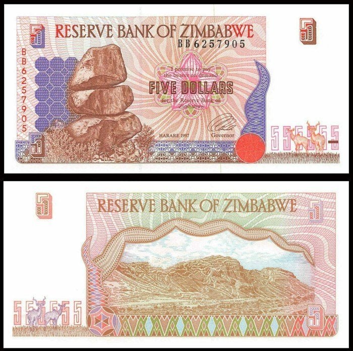 Zimbabwe 1994/2003, complete serie van 8 biljetten (UNC), Verzenden, Zimbabwe, Setje
