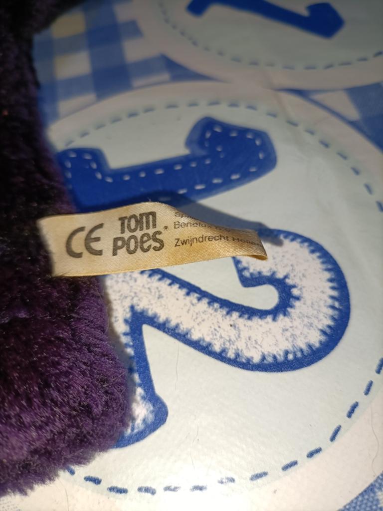 Tompoes handpop poes / kat vintage 27 cm groot, Ophalen of Verzenden, Zo goed als nieuw