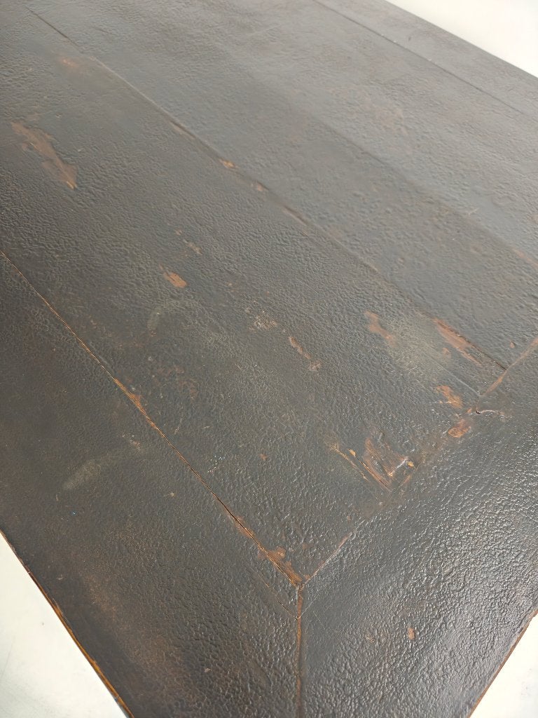 Zwarte Chinese Qing-eettafel 230 cm –18e-eeuw, origineel lak, Antiek en Kunst, Antiek | Meubels | Tafels, Ophalen of Verzenden