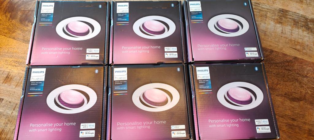 Philips Hue White and Color Ambiance Inbouwspot, Led, Metaal of Aluminium, Nieuw, Ophalen of Verzenden