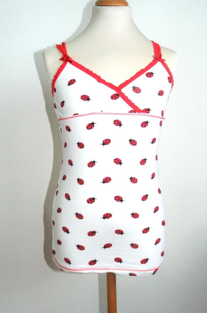 mooie Claesens top hemd shirt 152 -158 lieveheersbeestje, Kinderen en Baby's, Claesens, Meisje, Ophalen of Verzenden, Zo goed als nieuw