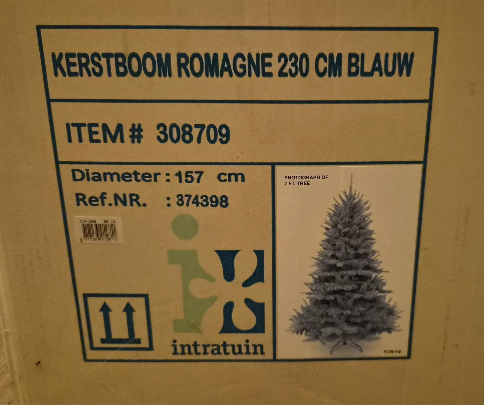 Kunst Kerstboom Intratuin 230cm, Diversen, Ophalen, Zo goed als nieuw