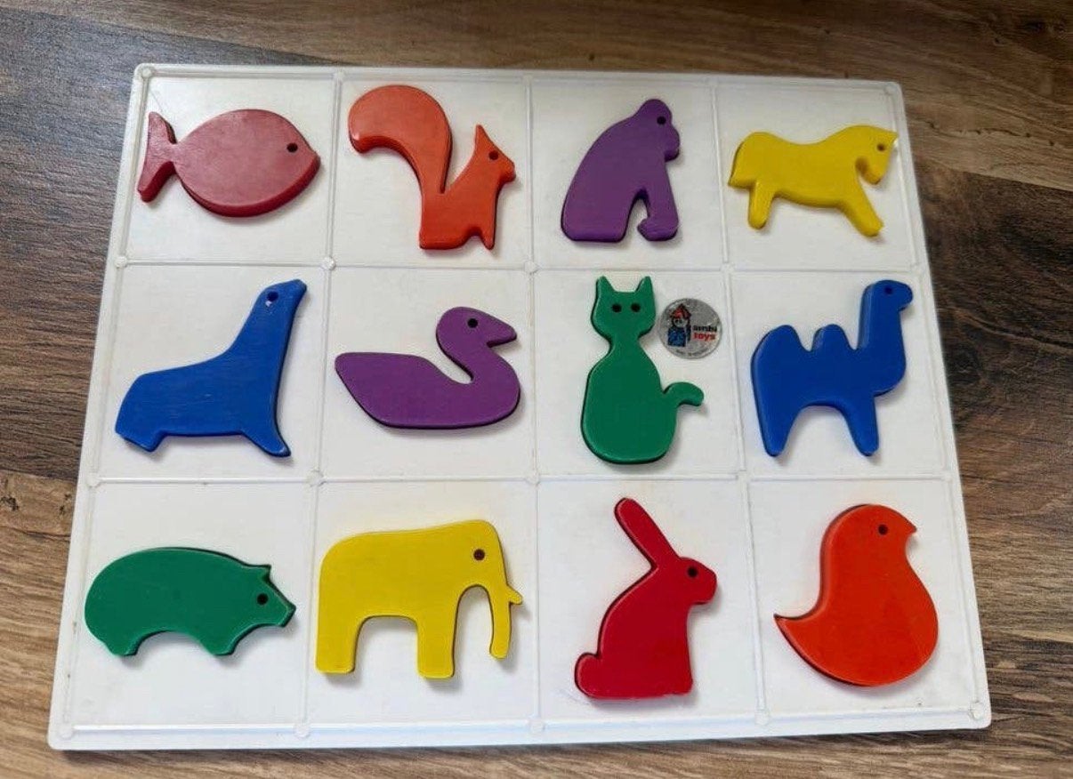 Ambi Toys Dieren Puzzel - Vintage Baby Speelgoed, Ophalen of Verzenden, Zo goed als nieuw, Puzzelen