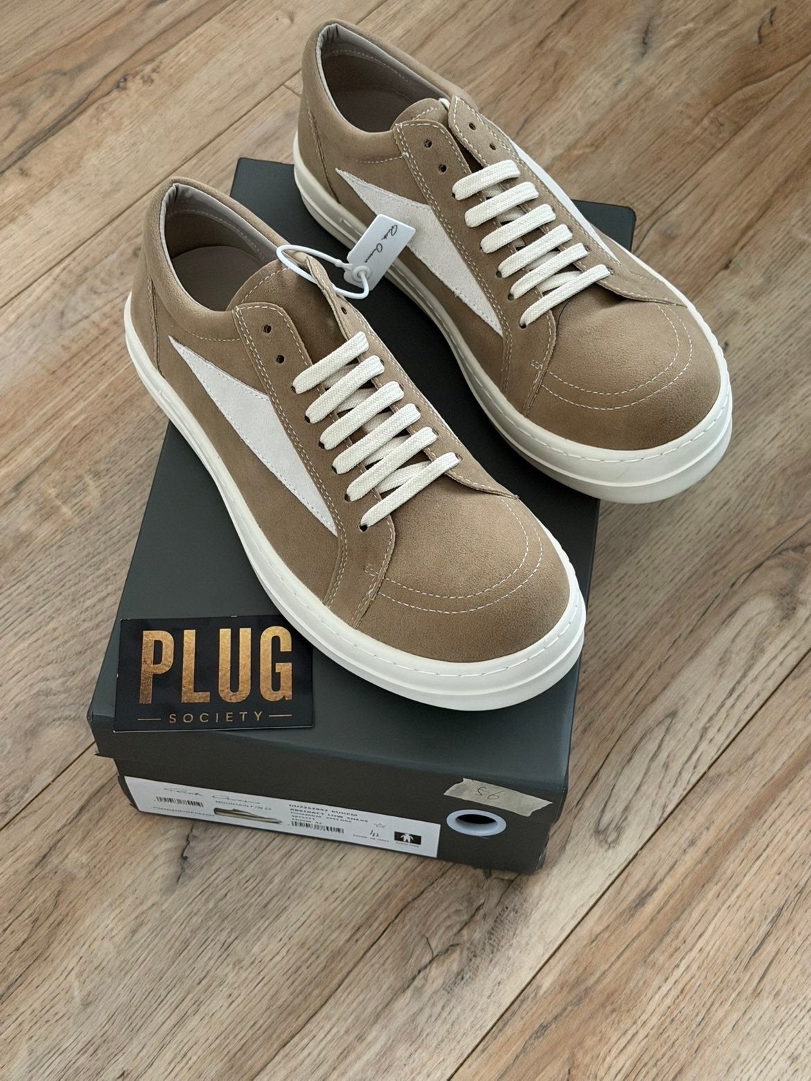 Rick Owens x Vans Sneakers - Maat 42 - Beige, Ophalen of Verzenden, Zo goed als nieuw, Overige kleuren, Sneakers of Gympen