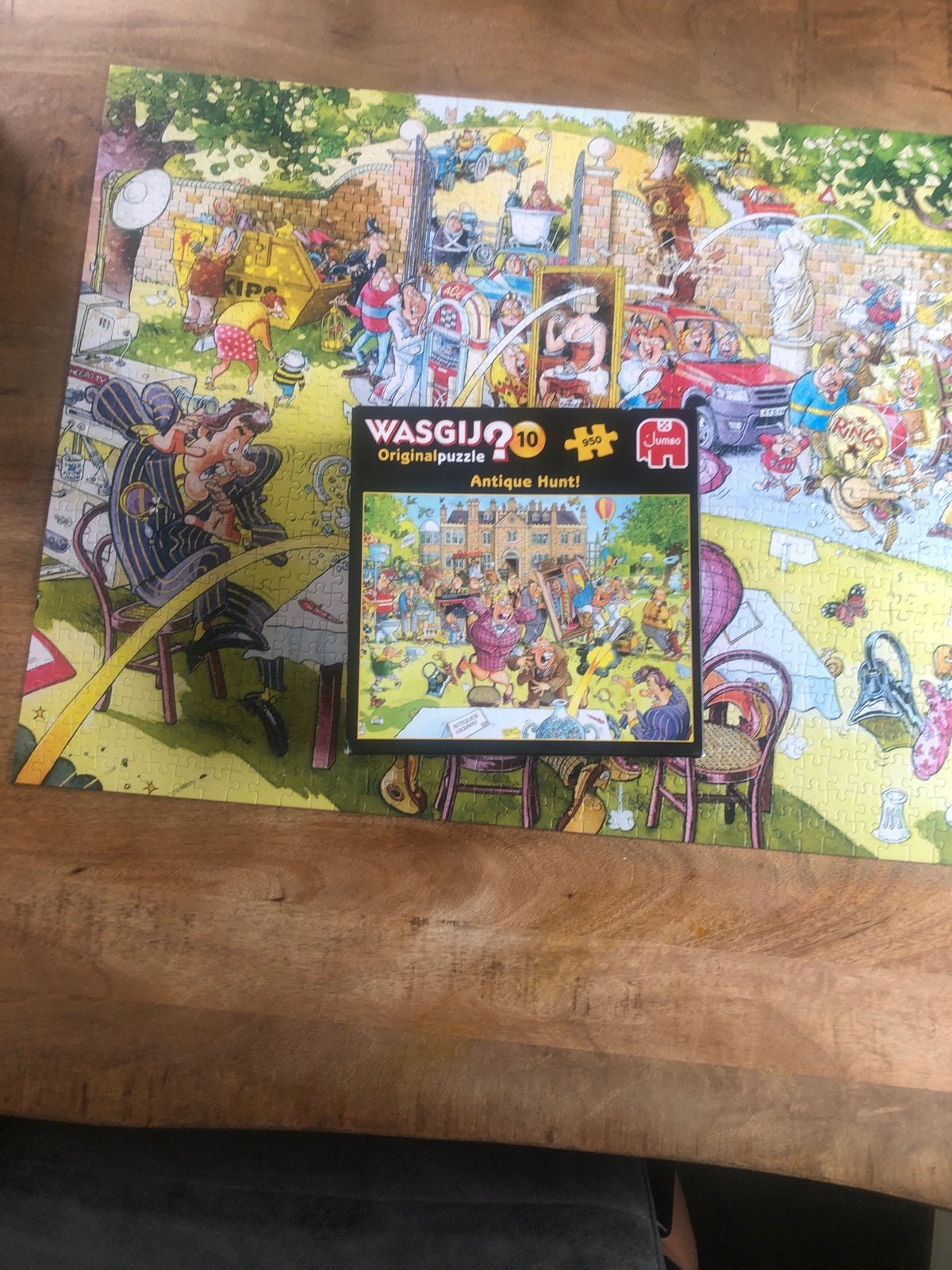 Jumbo Wasgij Original 10 Antique Hunt 950 stukjes compleet, Ophalen of Verzenden, Meer dan 50 stukjes, Zo goed als nieuw, 6 jaar of ouder