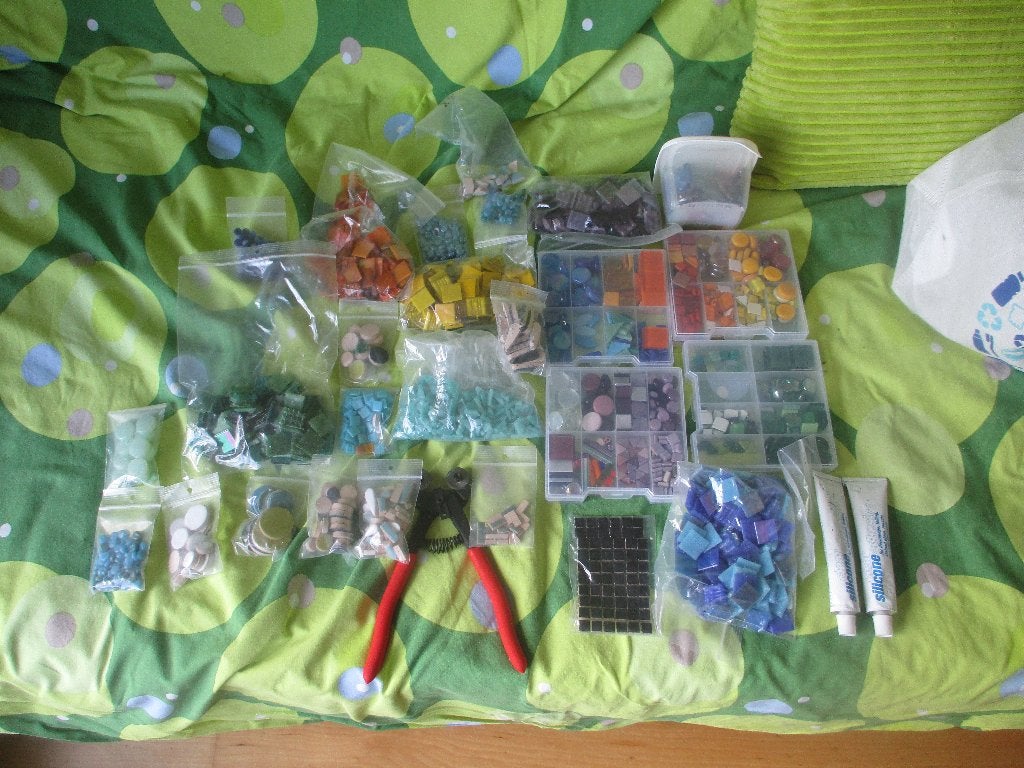 Mozaïek steentjes allerlei, Hobby en Vrije tijd, Ophalen, Zo goed als nieuw, Knutselmateriaal