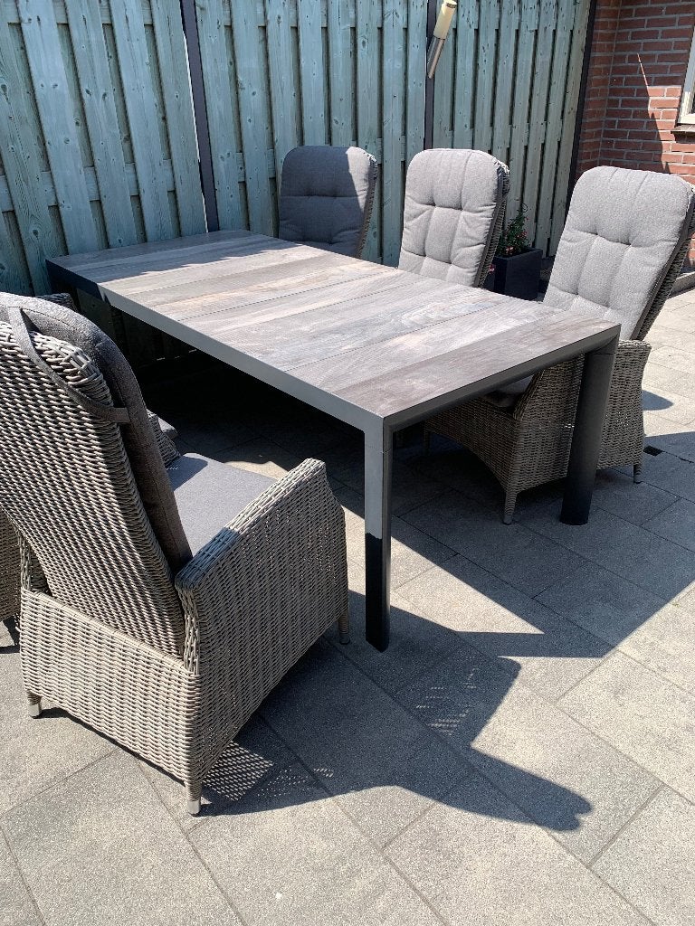 tuintafel 220x100, Tuin en Terras, Ophalen, Zo goed als nieuw, Rechthoekig, Aluminium