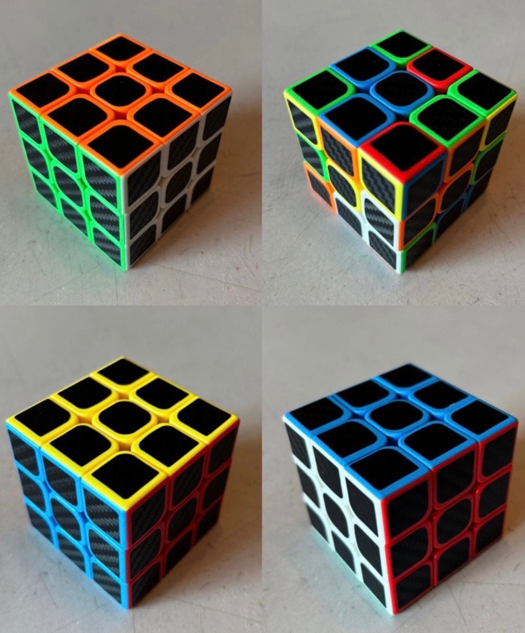 Puzzel kubus met Carbon Fiber Stickers, Een of twee spelers, Ophalen of Verzenden, Zo goed als nieuw