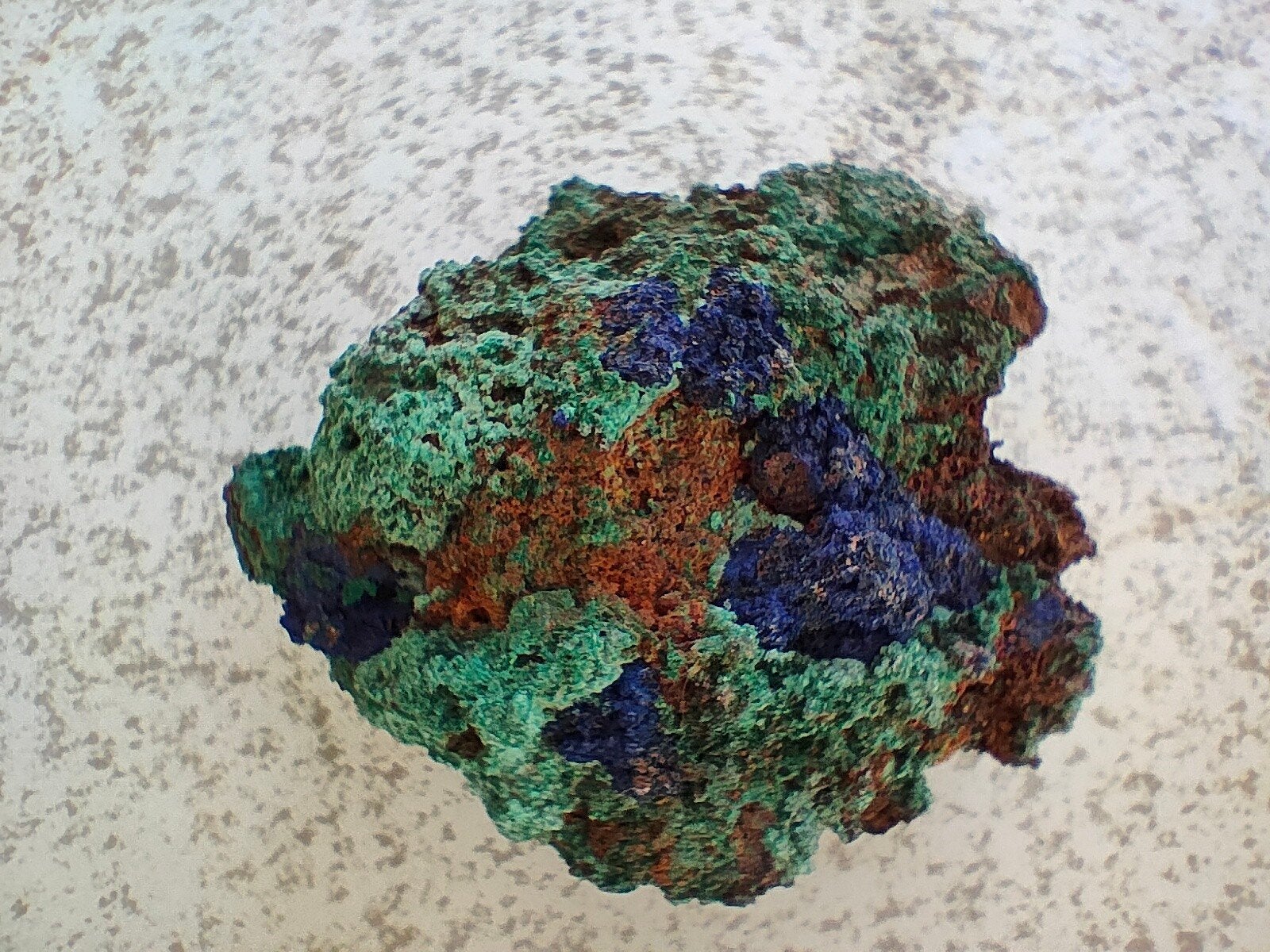 Prachtig Azuriet-Malachiet Mineraal - 70 gram, Ophalen, Mineraal