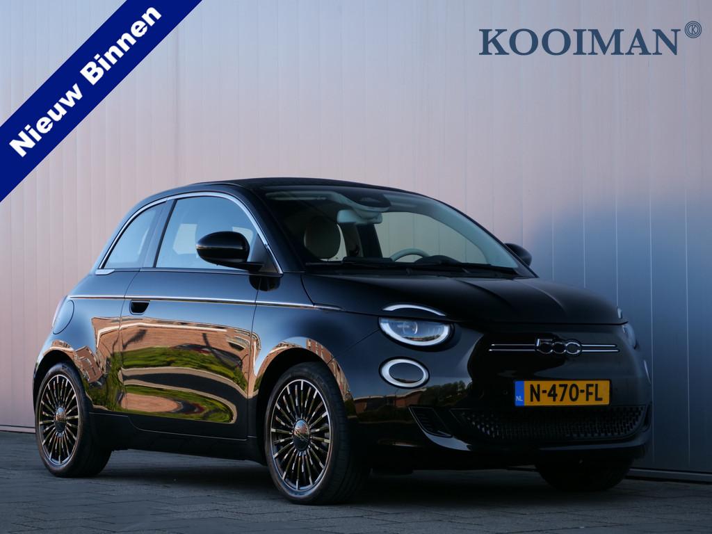 Fiat 500C La Prima 42 kWh 119 Pk Automaat Navigatie / DAB /, Gebruikt, Beige, Cabriolet, 4 stoelen