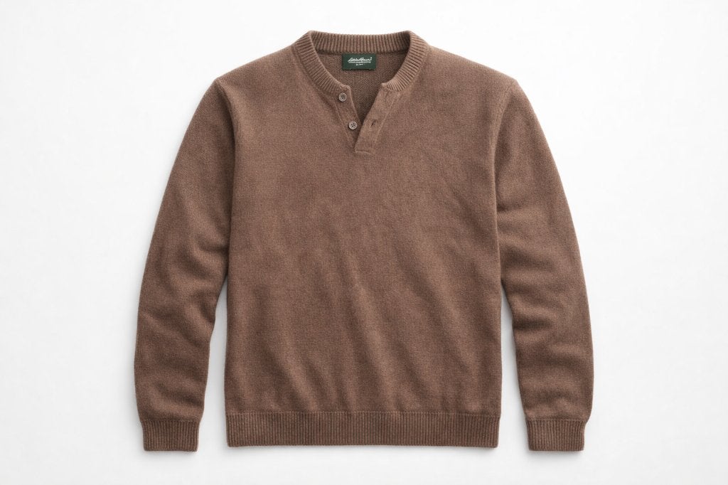 Bruine Eddie Bauer trui met knoopjes, Kleding | Heren, Ophalen, Eddie bauer, Bruin, Zo goed als nieuw