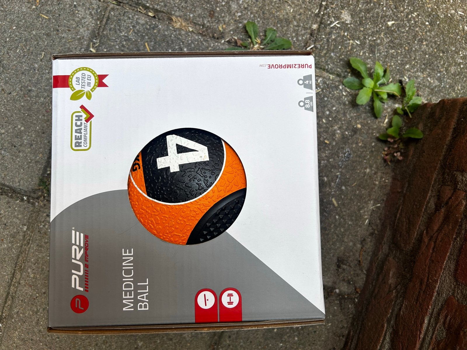 Medicin wallball 4KG nieuw in doos, Ophalen, Nieuw, Fitnessbal
