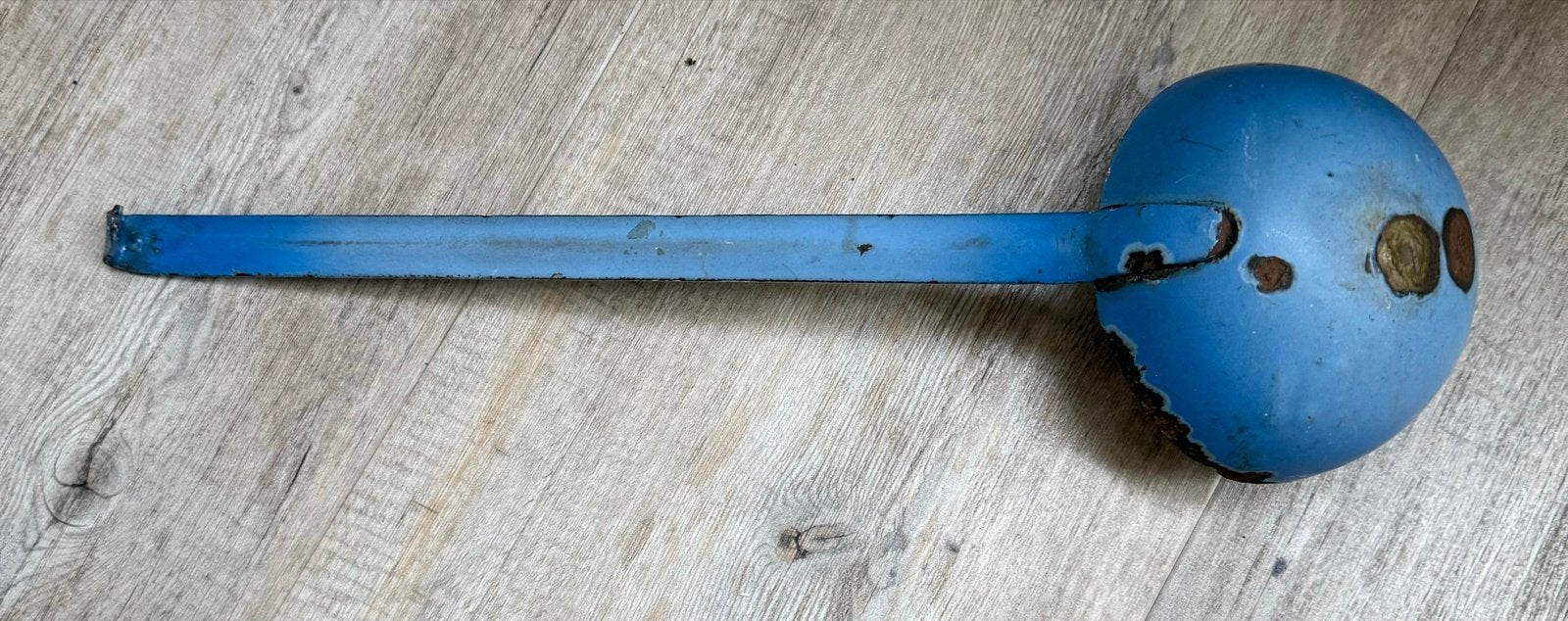 Vintage blauwe emaille pollepel, Ophalen of Verzenden