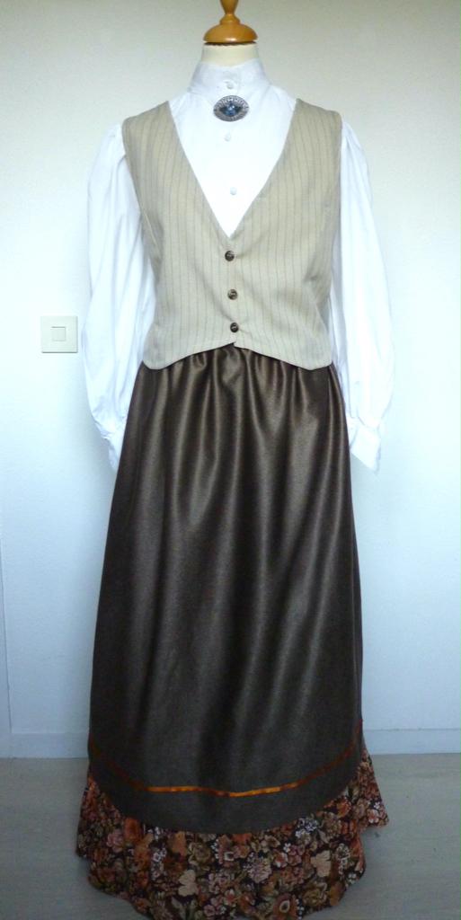 620 (NIEUW) DICKENS FESTIJN BEIGE STREEP GILET (VESTJE), Ophalen of Verzenden, Nieuw