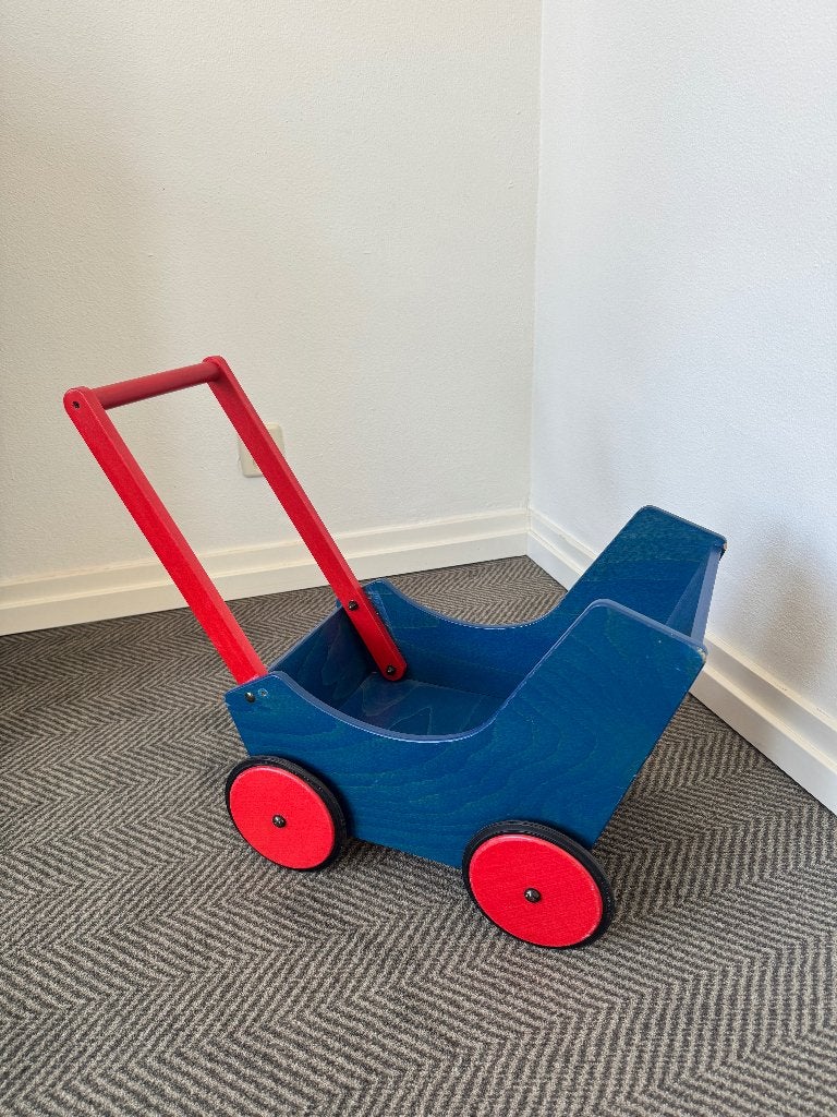 HABA houten loopwagen van massief hout – goede staat, Ophalen, Zo goed als nieuw, Duw- of Trekspeelgoed