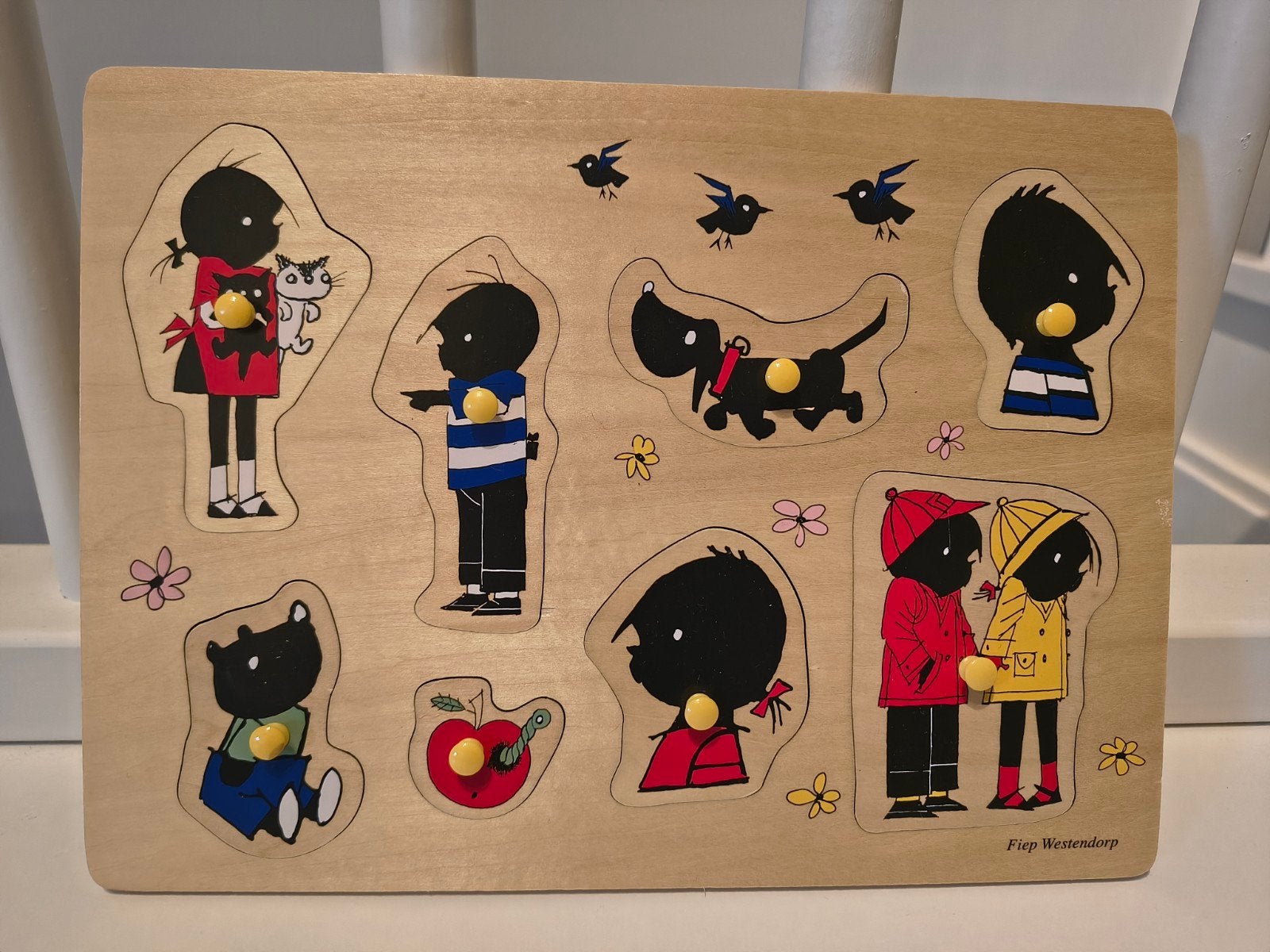 Jip en Janneke houten puzzel, Kinderen en Baby's, Speelgoed | Kinderpuzzels, Ophalen, 10 tot 50 stukjes, Zo goed als nieuw