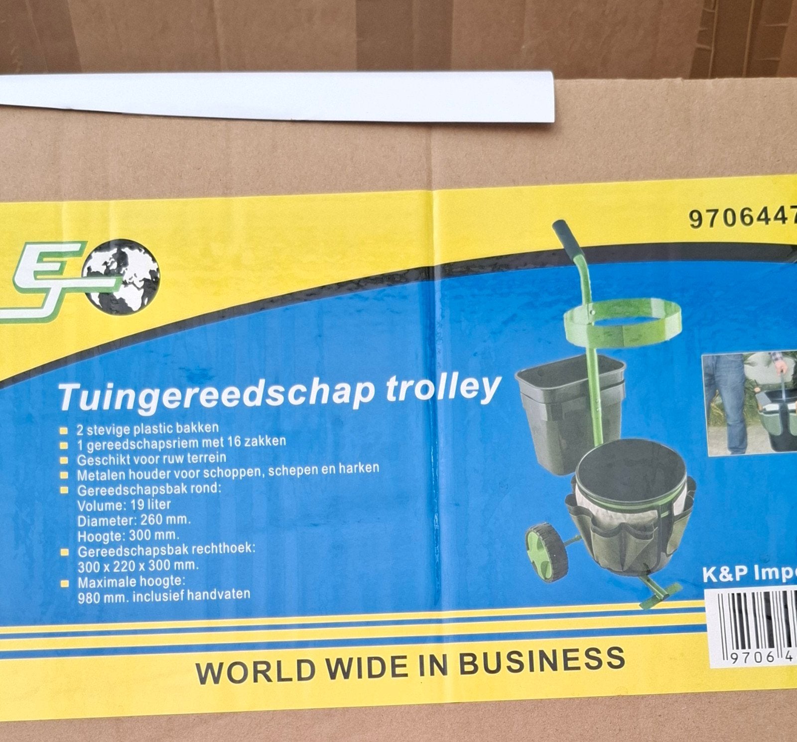 Tuingereedschap Trolley - Handige Tuinhulp, Ophalen of Verzenden, Nieuw, Overige soorten, K&P Import