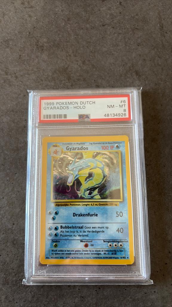 Dutch base set Gyarados psa 8, Ophalen of Verzenden, Zo goed als nieuw