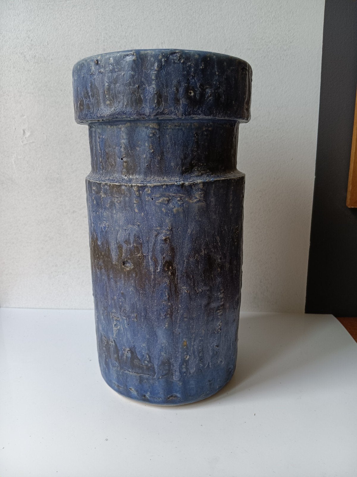 Een zware steengoed vaas, prachtige kleuren, Ophalen of Verzenden