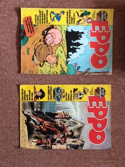 2 x Eppo 1976 vintage tijdschrijft strips jeugdweekblad, Boeken, Ophalen of Verzenden, Gelezen, Overige typen