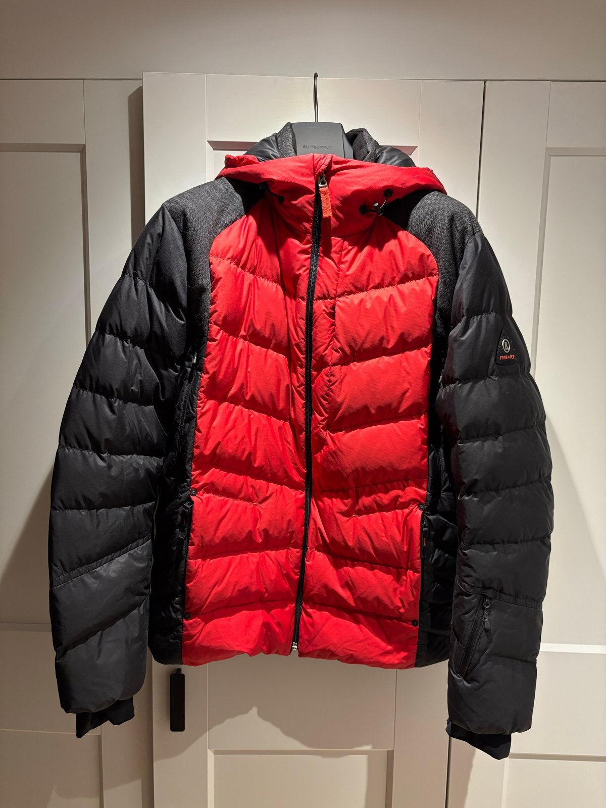 Bogner Ice & Fire Skijas - Rood/Zwart - Maat L, Ophalen, Zo goed als nieuw, Maat 52/54 (L), Jack