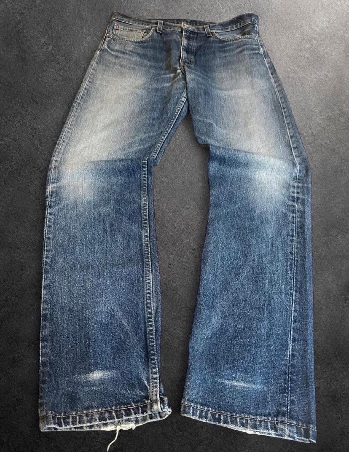 Vintage Levi's 505 Jeans 1997 W34 L32 Relaxed Straight Fit, Ophalen of Verzenden, Gedragen, Blauw, W33 - W34 (confectie 48/50)