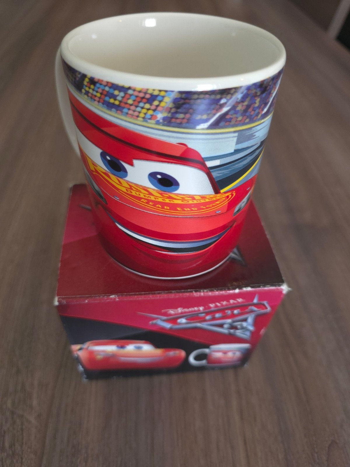 Disney Pixar Cars Bliksem McQueen Beker, Overige typen, Ophalen of Verzenden, Zo goed als nieuw, Steen/keramiek