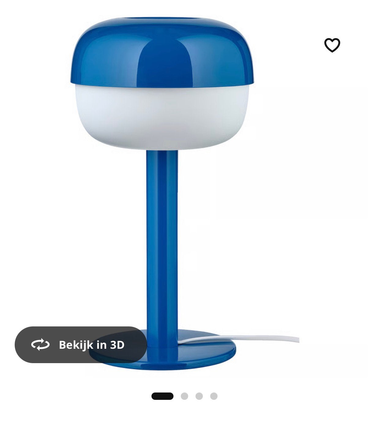 IKEA BLÅSVERK Tafellamp, blauw, 36 cm, Blauw, Ophalen, Zo goed als nieuw, IKEA