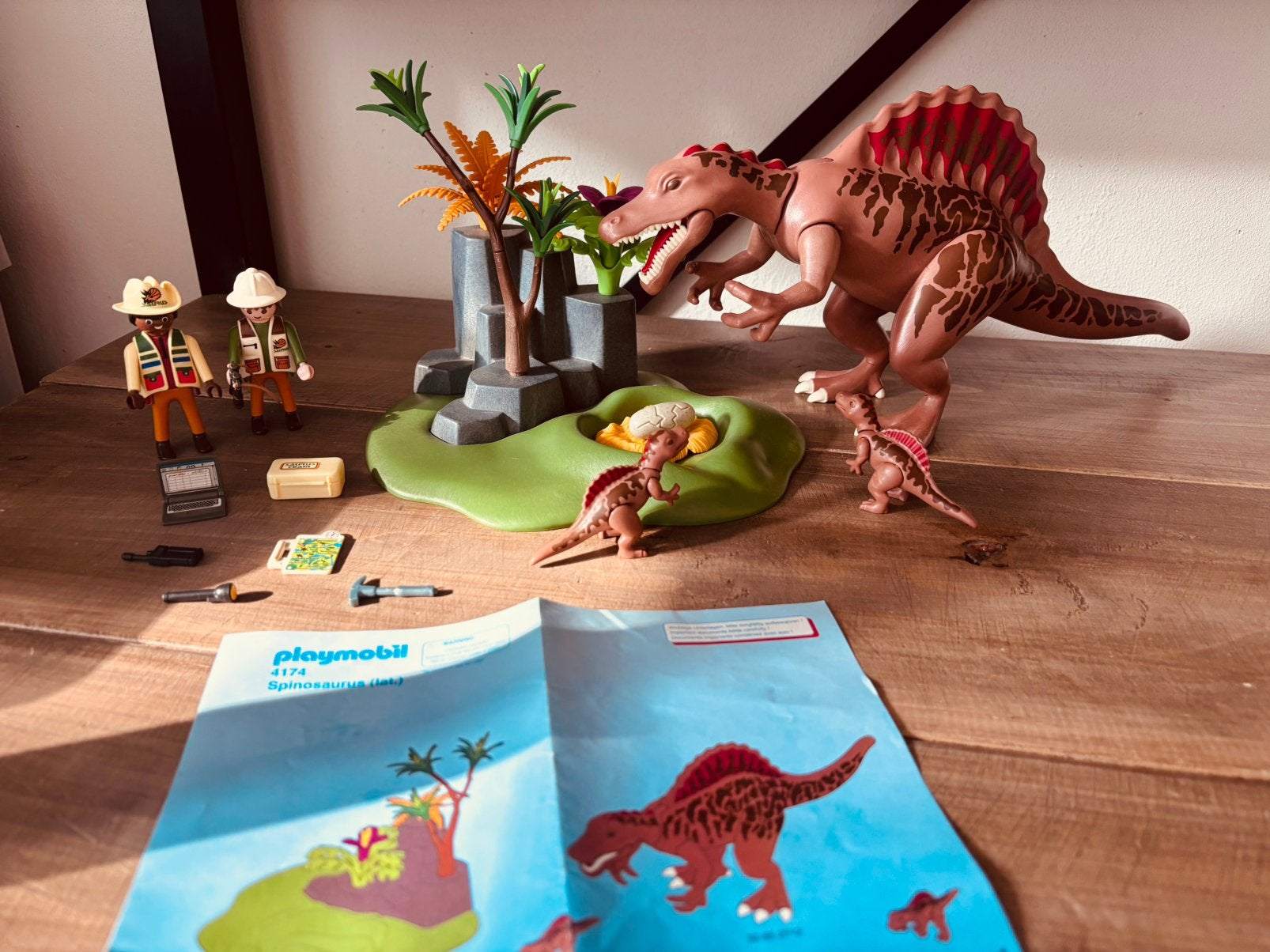 Playmobil 4174 Spinosaurus met onderzoekers, Kinderen en Baby's, Speelgoed | Playmobil, Ophalen of Verzenden, Gebruikt, Overige series