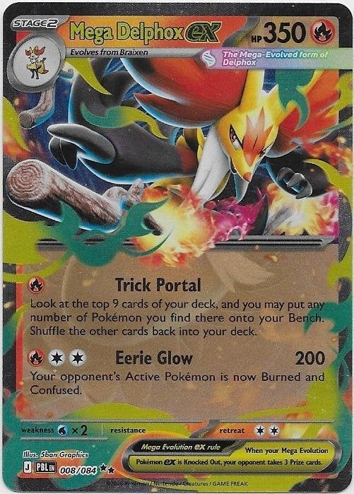 Pitch Black,  Mega Delphox [ex] 8/84, Verzenden, Nieuw, Losse kaart