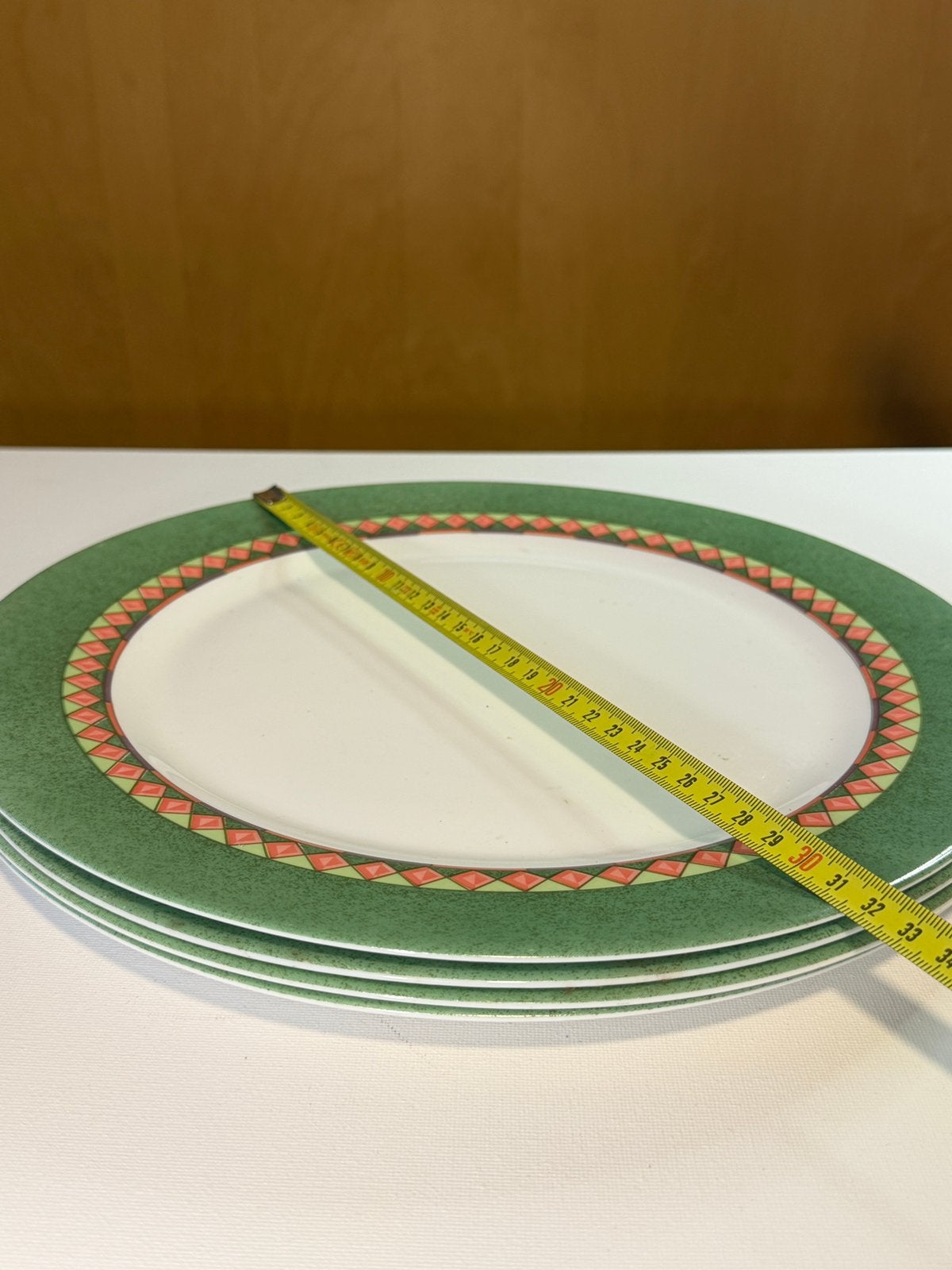 4x Grote Arcopal France Serveerborden 32 cm –Vintage Servies, Ophalen of Verzenden, Zo goed als nieuw, Overige typen