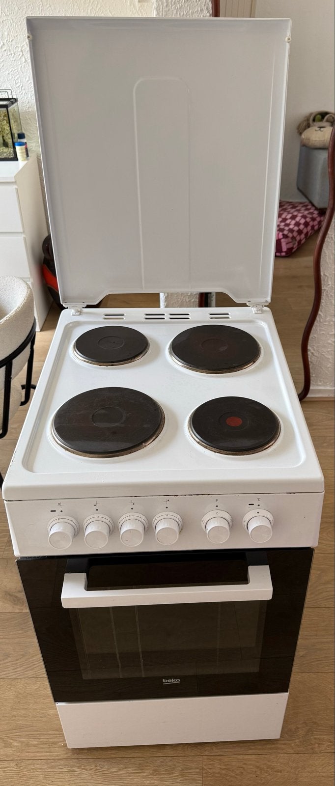 Elektrische oven met kookplaat. Weinig gebruikt!, Ophalen, Gebruikt, Grill, 4 kookzones