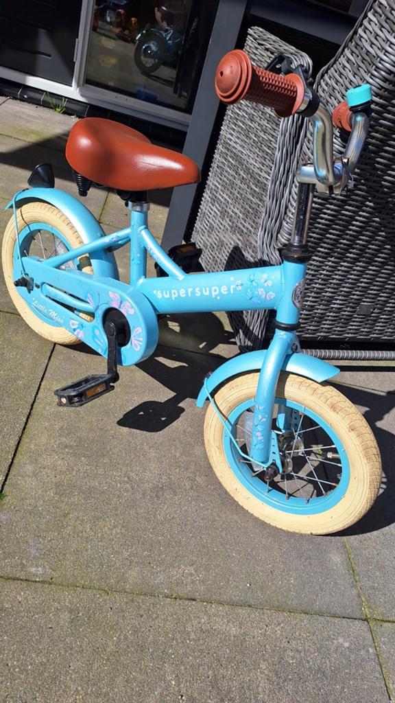 Kinderfiets 'supersuper' Little Miss - Blauw, Ophalen of Verzenden