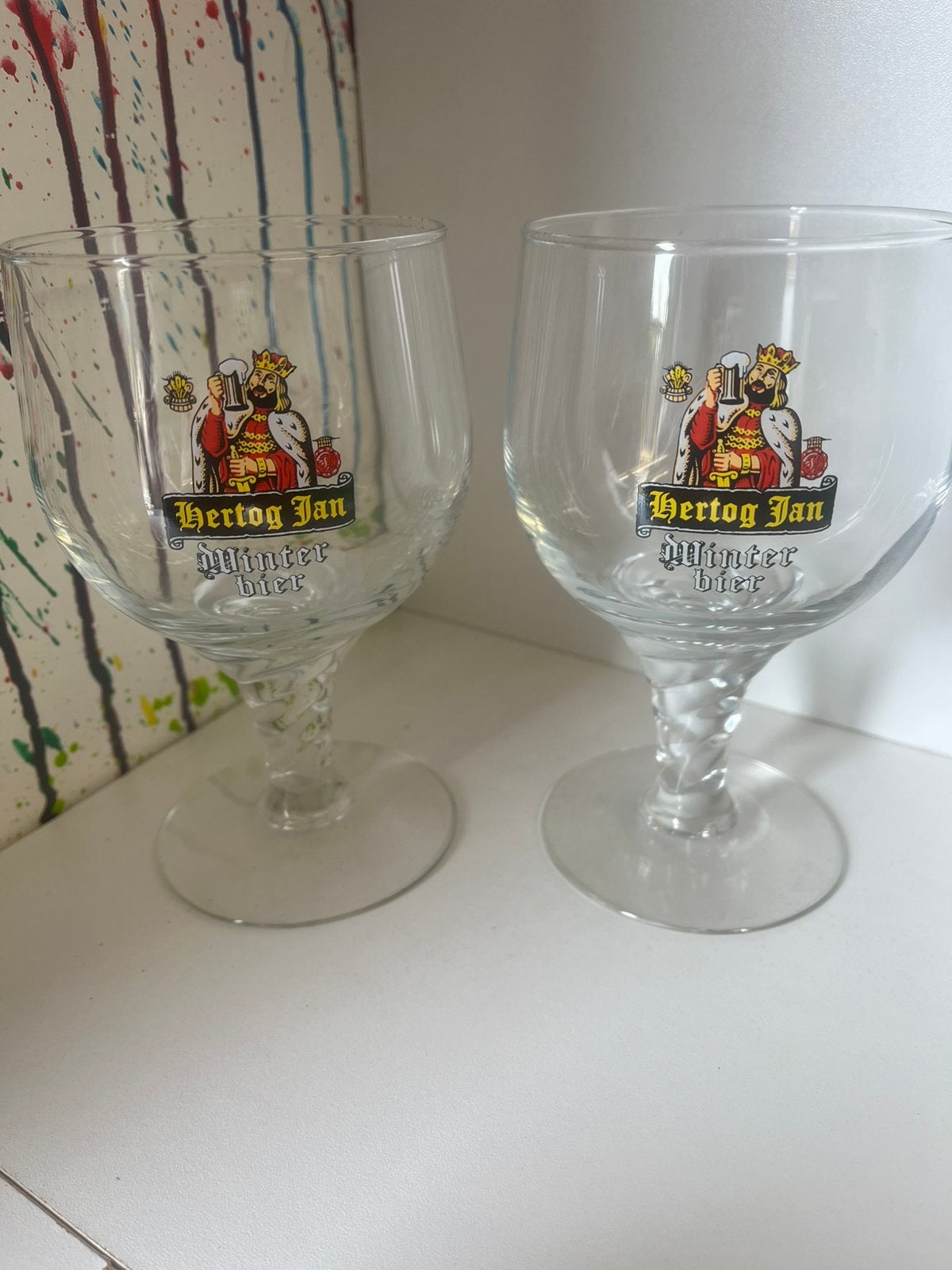 Hertog Jan winterbier glazen set van 2 glazen, Verzamelen, Biermerken, Ophalen of Verzenden, Nieuw, Glas of Glazen, Hertog Jan