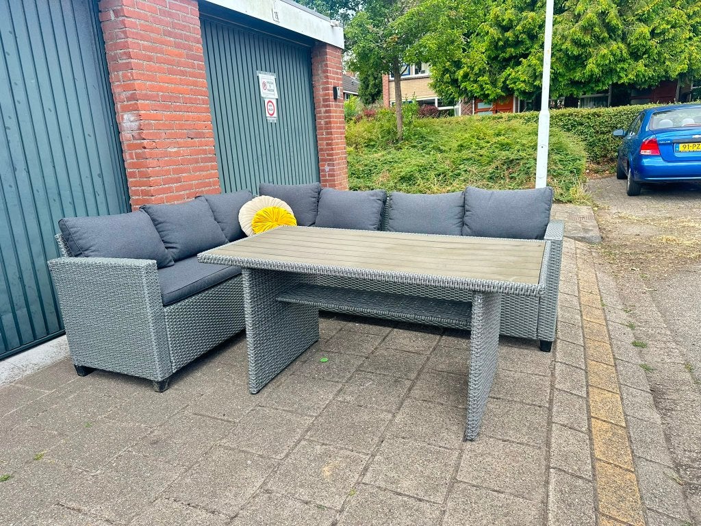 prachtige Dining Loungeset, Tuin en Terras, Tuinsets en Loungesets, Ophalen, 6 zitplaatsen, Zo goed als nieuw, Loungeset