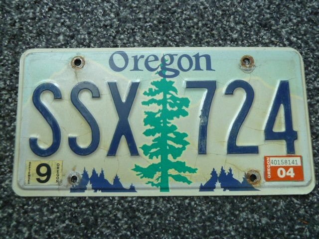 Kentekenplaat licenseplate Oregon 1 USA, Verzenden, Gebruikt, Auto's
