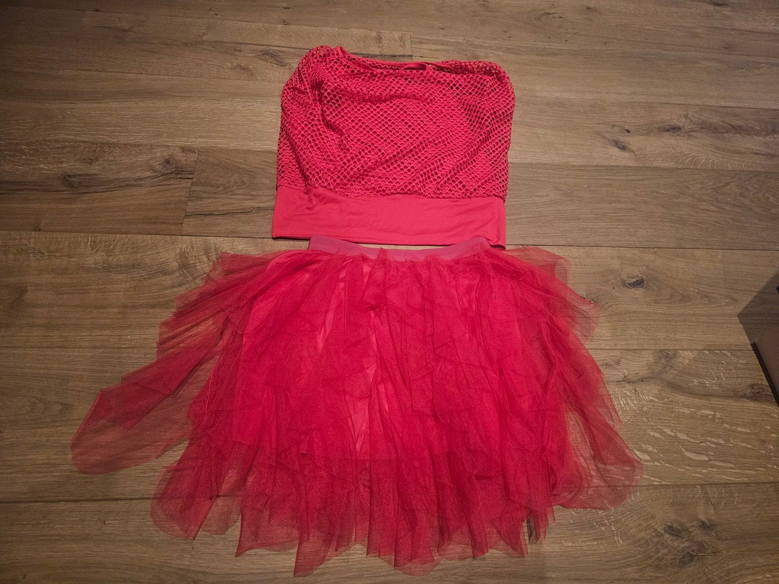roze tule rokje en truitje (ladies night) maat M, Ophalen of Verzenden, Zo goed als nieuw, Maat 38/40 (M), Carnaval