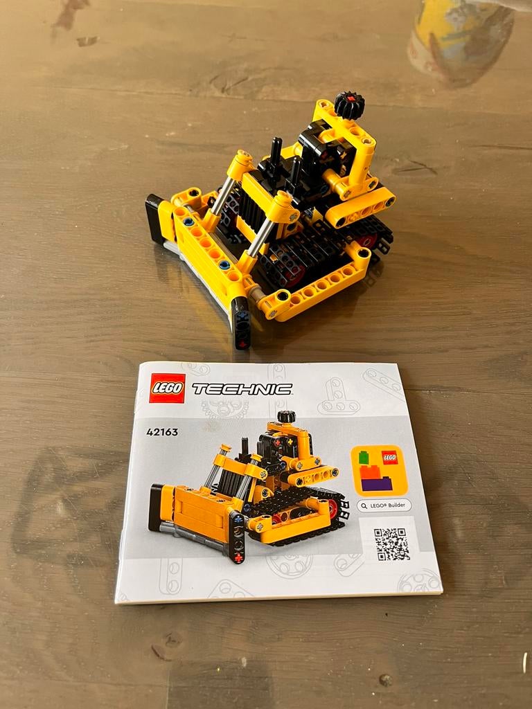 LEGO Technic bulldozer, nr 42163, Ophalen, Zo goed als nieuw