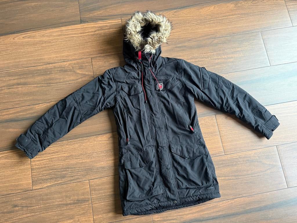 Fjällräven Hydratic Nuuk Parka, Ophalen of Verzenden, Gedragen, Maat 34 (XS) of kleiner, Zwart