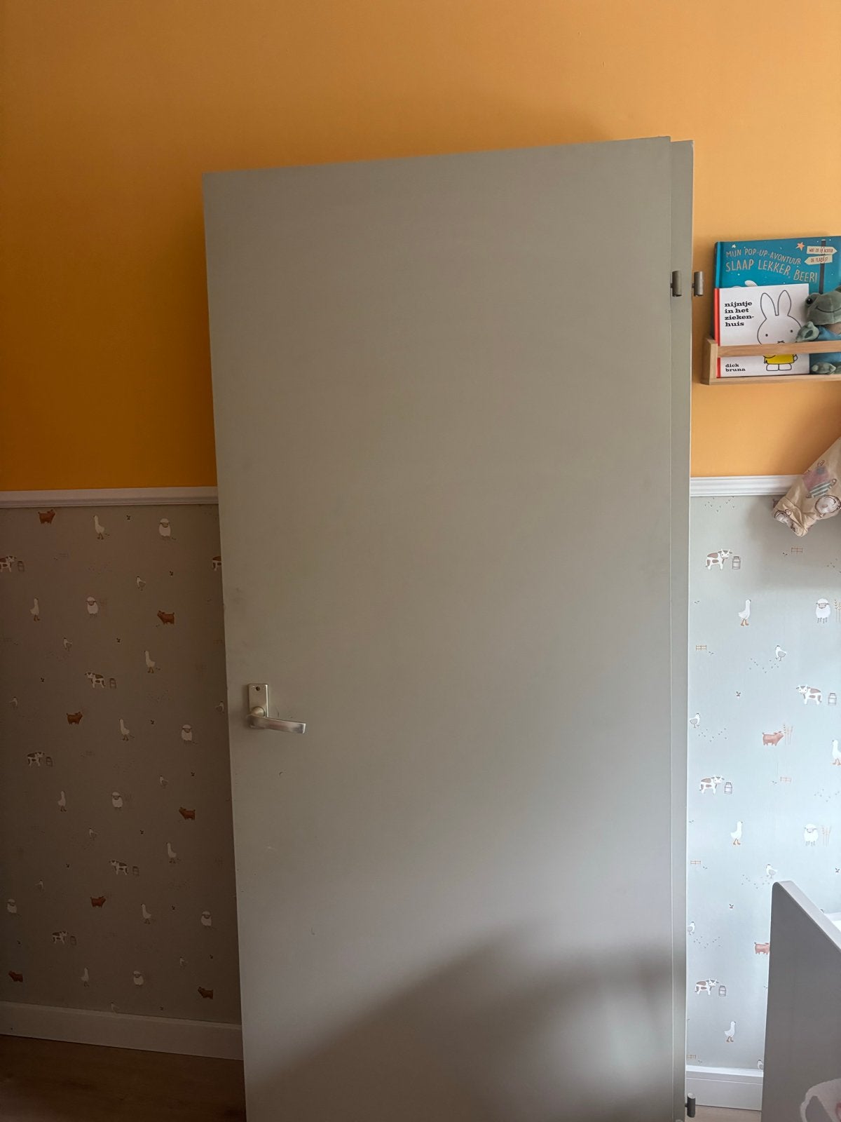 Opdekdeuren rechtsdraaiend met beslag 78x201.5cm, Doe-het-zelf en Verbouw, Ophalen, Gebruikt, Minder dan 80 cm, Binnendeur