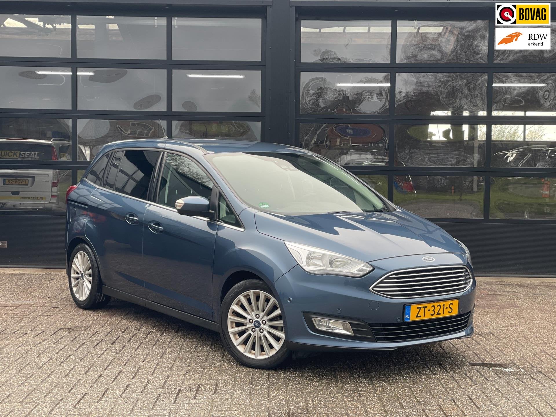 Ford Grand C-MAX, Auto's, Voorwielaandrijving, Gebruikt, Blauw, 1476 kg