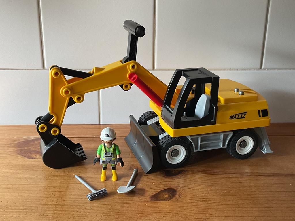 PLAYMOBIL MAXX7 GRAAFMACHINE 👷🏼‍♂️ 👷🏼‍♂️ SUPER LEUK !!, Ophalen of Verzenden, Gebruikt