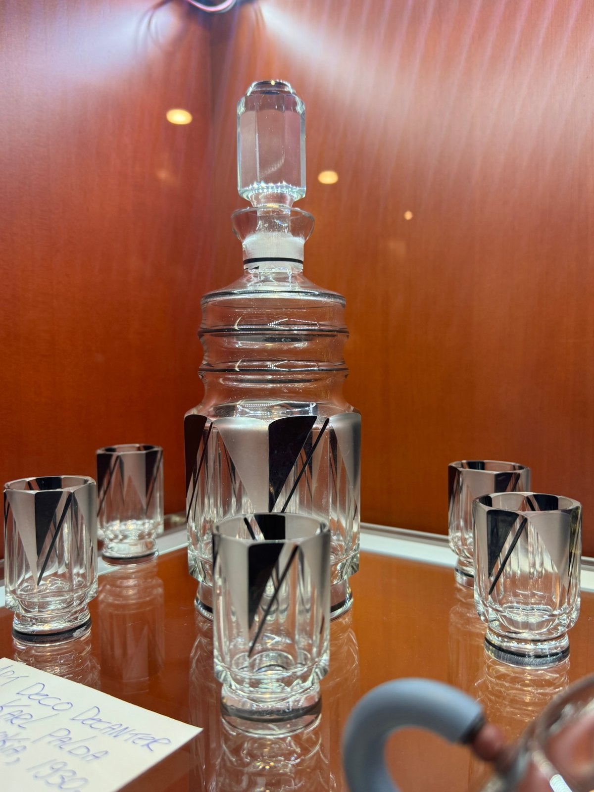 Art Deco decanter set Karl Palda Tsjechoslavakia 1930s, Ophalen of Verzenden