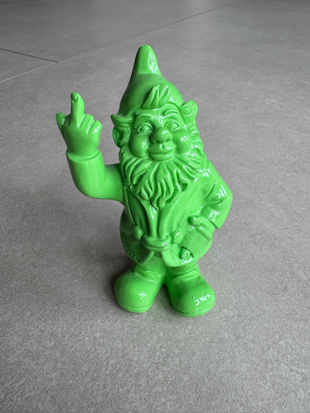 Stoobz Tuinkabouter met middelvinger - 9,5 cm, Groen, Overige stijlen, Nieuw, Kunststof