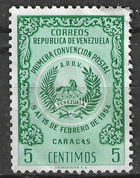 Venezuela 1955 - Yvert 527 - Postconventie in Caracas  (ZG), Verzenden, Postfris, Zuid-Amerika