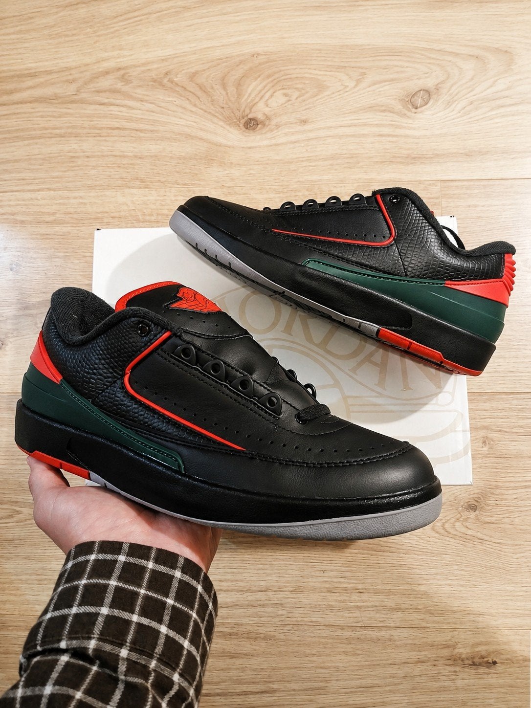 Nike Air Jordan 2 Low SP Black / Fire Red / Cement Grey, Ophalen, Zwart, Nieuw, Sneakers of Gympen