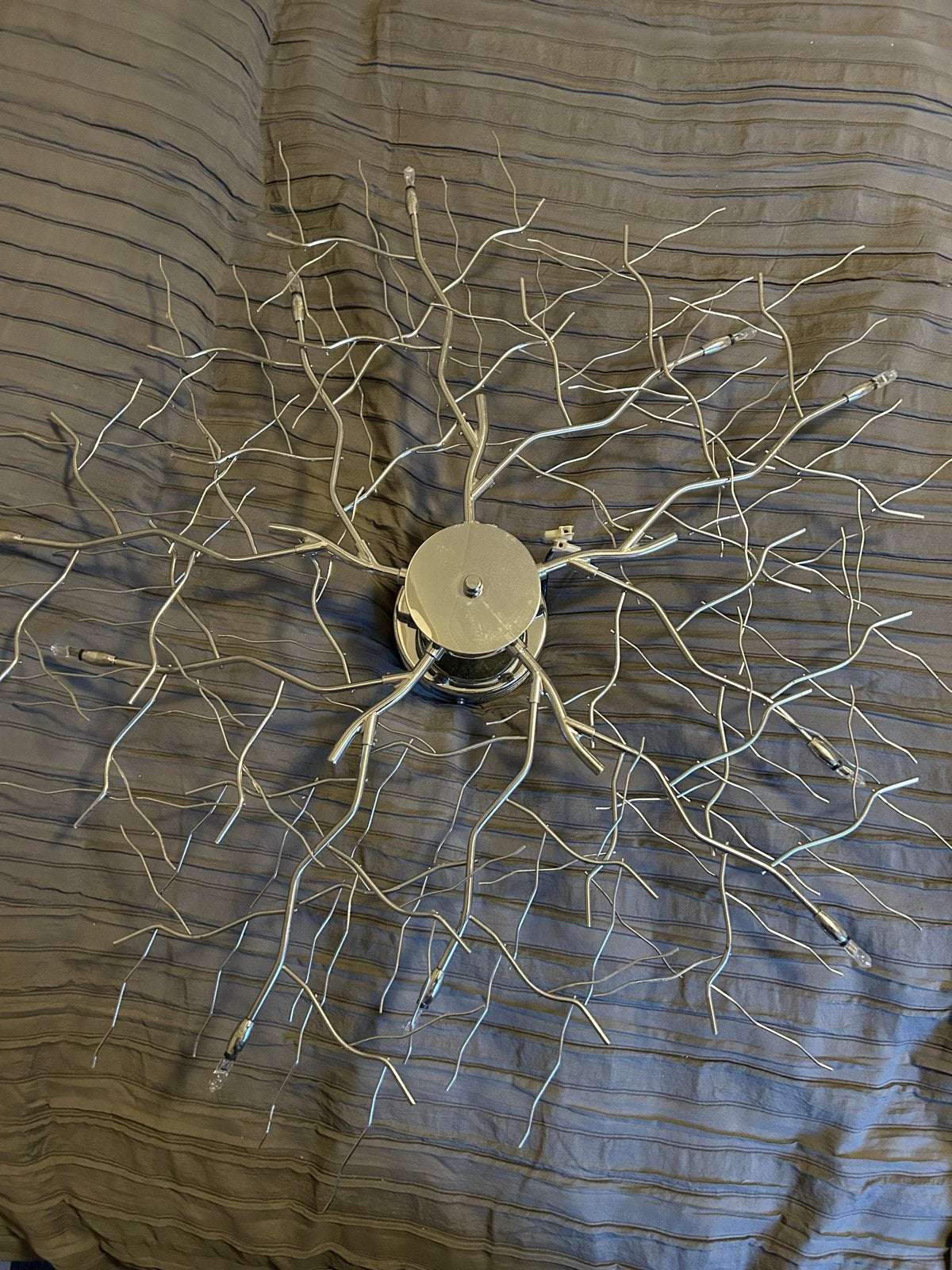 Decoratieve wand- of plafondlamp in takken design, Ophalen of Verzenden, Zo goed als nieuw, Metaal