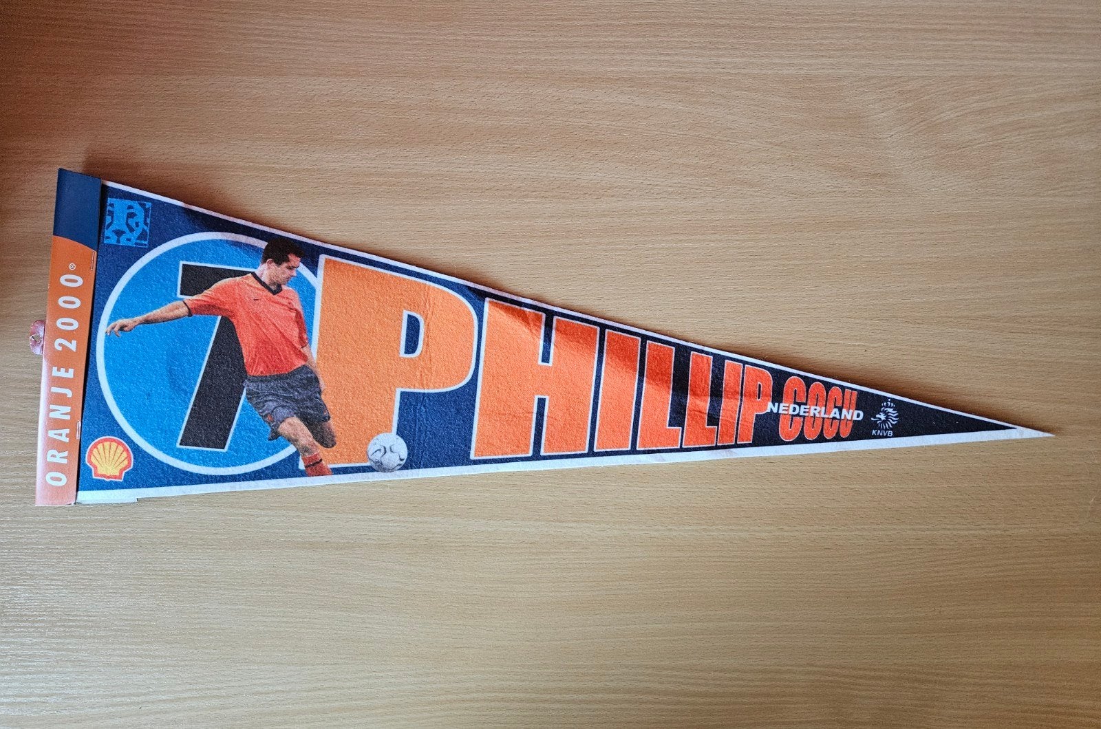 Oranje EK 2000 vaantje Phillip Cocu, Verzamelen, Ophalen of Verzenden, Gebruikt, Overige binnenlandse clubs, Vaantje of Sjaal